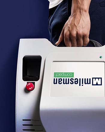 Milesman é compacto, leve e projetado para resultados consistentes, é o equipamento escolhido por clínicas que buscam excelência do início ao fim do tratamento.